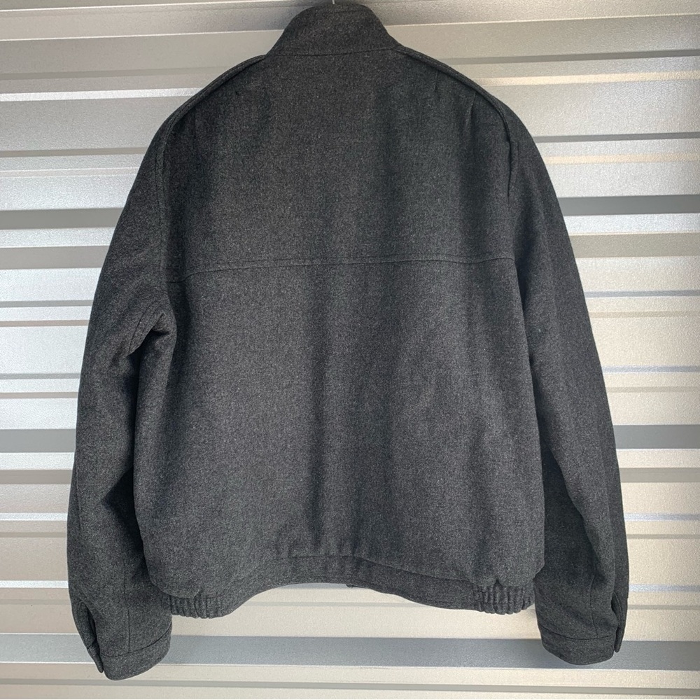 Grizzly Mens Wool Blend size XL Charcoal Gray Bomber Full Zip Coat - Picture 3 of 9